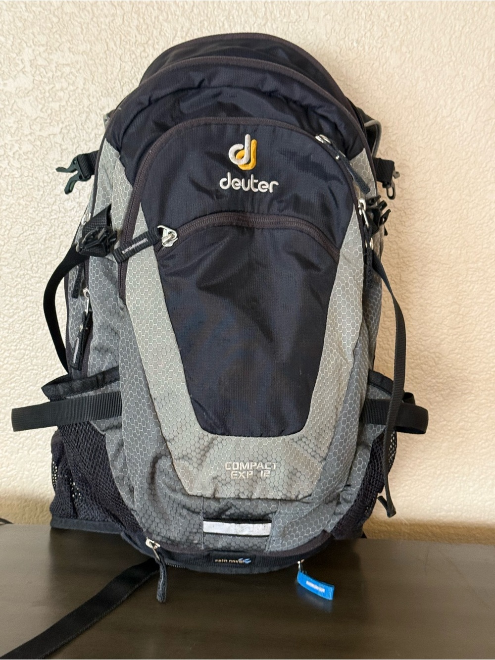 Deuter Compact EXP 12 Hiking Backpack Hydration Pack Gray Black